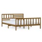 vidaXL Estructura de cama de madera maciza marrón miel 120x200 cm vidaXL Estructura de cama de madera maciza marrón miel 120x200 cm