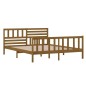 vidaXL Estructura de cama de madera maciza marrón miel 120x200 cm vidaXL Estructura de cama de madera maciza marrón miel 120x200 cm