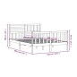 vidaXL Estructura de cama de madera maciza 140x200 cm