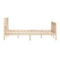 vidaXL Estructura de cama de madera maciza 150x200 cm vidaXL Estructura de cama de madera maciza 150x200 cm