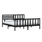 vidaXL Estructura de cama de madera maciza negra 180x200 cm vidaXL Estructura de cama de madera maciza negra 180x200 cm