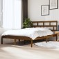 vidaXL Estructura de cama madera maciza marrón 120x190 cm vidaXL Estructura de cama madera maciza marrón 120x190 cm
