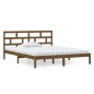 vidaXL Estructura de cama madera maciza marrón 120x190 cm vidaXL Estructura de cama madera maciza marrón 120x190 cm