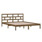 vidaXL Estructura de cama madera maciza marrón 120x190 cm vidaXL Estructura de cama madera maciza marrón 120x190 cm