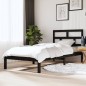 vidaXL Estructura de cama individual madera maciza negra 90x190 cm