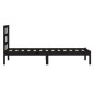 vidaXL Estructura de cama individual madera maciza negra 90x190 cm