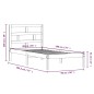 vidaXL Estructura de cama individual madera maciza negra 90x190 cm