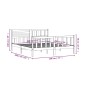 vidaXL Estructura de cama de madera maciza gris 180x200 cm