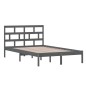 vidaXL Estructura de cama madera maciza de pino gris 120x200 cm