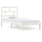vidaXL Estructura de cama madera maciza blanco 75x190 cm vidaXL Estructura de cama madera maciza blanco 75x190 cm