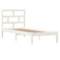 vidaXL Estructura de cama madera maciza blanco 75x190 cm vidaXL Estructura de cama madera maciza blanco 75x190 cm