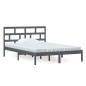 vidaXL Estructura de cama de madera maciza de pino gris 140x200 cm vidaXL Estructura de cama de madera maciza de pino gris 140x200 cm