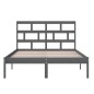 vidaXL Estructura de cama de madera maciza de pino gris 140x200 cm vidaXL Estructura de cama de madera maciza de pino gris 140x200 cm
