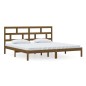vidaXL Estructura de cama madera maciza de pino marrón miel 200x200 cm