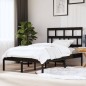 vidaXL Estructura de cama madera maciza de pino negro 120x200 cm vidaXL Estructura de cama madera maciza de pino negro 120x200 cm
