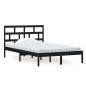 vidaXL Estructura de cama madera maciza de pino negro 120x200 cm vidaXL Estructura de cama madera maciza de pino negro 120x200 cm