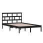 vidaXL Estructura de cama madera maciza de pino negro 120x200 cm vidaXL Estructura de cama madera maciza de pino negro 120x200 cm