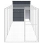 vidaXL Caseta perros con corral acero galvanizado gris 165x659x181 cm vidaXL Caseta perros con corral acero galvanizado gris 165x659x181 cm