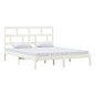 vidaXL Estructura de cama de madera maciza de pino blanco 160x200 cm vidaXL Estructura de cama de madera maciza de pino blanco 160x200 cm