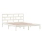 vidaXL Estructura de cama de madera maciza de pino blanco 160x200 cm vidaXL Estructura de cama de madera maciza de pino blanco 160x200 cm
