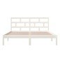 vidaXL Estructura de cama de madera maciza de pino blanco 160x200 cm vidaXL Estructura de cama de madera maciza de pino blanco 160x200 cm