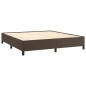 vidaXL Estructura de cama de cuero sintético marrón 160x200 cm vidaXL Estructura de cama de cuero sintético marrón 160x200 cm