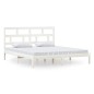 vidaXL Estructura de cama de madera maciza blanca 180x200 cm