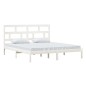 vidaXL Estructura de cama de madera maciza blanca 180x200 cm