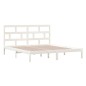 vidaXL Estructura de cama de madera maciza blanca 180x200 cm