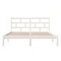 vidaXL Estructura de cama de madera maciza blanca 180x200 cm