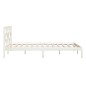 vidaXL Estructura de cama de madera maciza blanca 180x200 cm