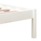 vidaXL Estructura de cama de madera maciza blanca 180x200 cm