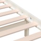 vidaXL Estructura de cama de madera maciza blanca 180x200 cm