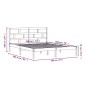vidaXL Estructura de cama de madera maciza blanca 180x200 cm