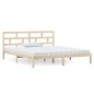vidaXL Estructura de cama madera maciza 135x190 cm