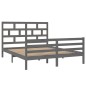 vidaXL Estructura de cama de madera maciza de pino gris 160x200 cm vidaXL Estructura de cama de madera maciza de pino gris 160x200 cm
