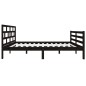 vidaXL Estructura de cama doble de madera maciza negro 4FT6 135x190 cm vidaXL Estructura de cama doble de madera maciza negro 4FT6 135x190 cm