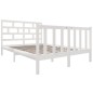 vidaXL Estructura de cama de madera maciza de pino blanco 120x190 cm vidaXL Estructura de cama de madera maciza de pino blanco 120x190 cm