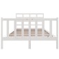 vidaXL Estructura de cama de madera maciza de pino blanco 120x190 cm vidaXL Estructura de cama de madera maciza de pino blanco 120x190 cm