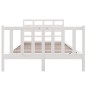 vidaXL Estructura de cama de madera maciza de pino blanco 120x190 cm vidaXL Estructura de cama de madera maciza de pino blanco 120x190 cm