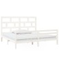 vidaXL Estructura de cama madera maciza de pino blanca 200x200 cm vidaXL Estructura de cama madera maciza de pino blanca 200x200 cm