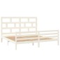 vidaXL Estructura de cama madera maciza de pino blanca 200x200 cm vidaXL Estructura de cama madera maciza de pino blanca 200x200 cm