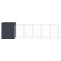 vidaXL Caseta perros con corral acero galvanizado gris 165x659x181 cm vidaXL Caseta perros con corral acero galvanizado gris 165x659x181 cm