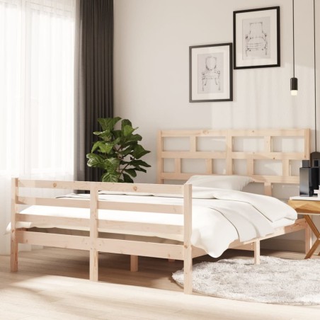 vidaXL Estructura de cama King Size madera maciza 150x200 cm