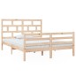 vidaXL Estructura de cama King Size madera maciza 150x200 cm vidaXL Estructura de cama King Size madera maciza 150x200 cm