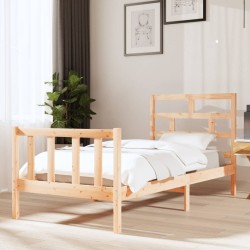 vidaXL Estructura de cama madera maciza de pino 90x200 cm