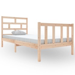 vidaXL Estructura de cama madera maciza de pino 90x200 cm