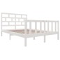 vidaXL Estructura de cama madera maciza de pino blanco 120x200 cm vidaXL Estructura de cama madera maciza de pino blanco 120x200 cm