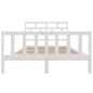 vidaXL Estructura de cama madera maciza de pino blanco 120x200 cm vidaXL Estructura de cama madera maciza de pino blanco 120x200 cm