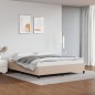 vidaXL Estructura de cama de cuero sintético capuchino 160x200 cm vidaXL Estructura de cama de cuero sintético capuchino 160x200 cm